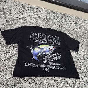 Empyrean Fishing Team Black T-Shirt Cropped
